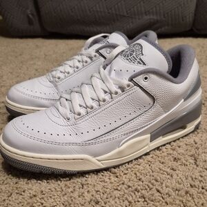 Men's White and Gray Sneakers